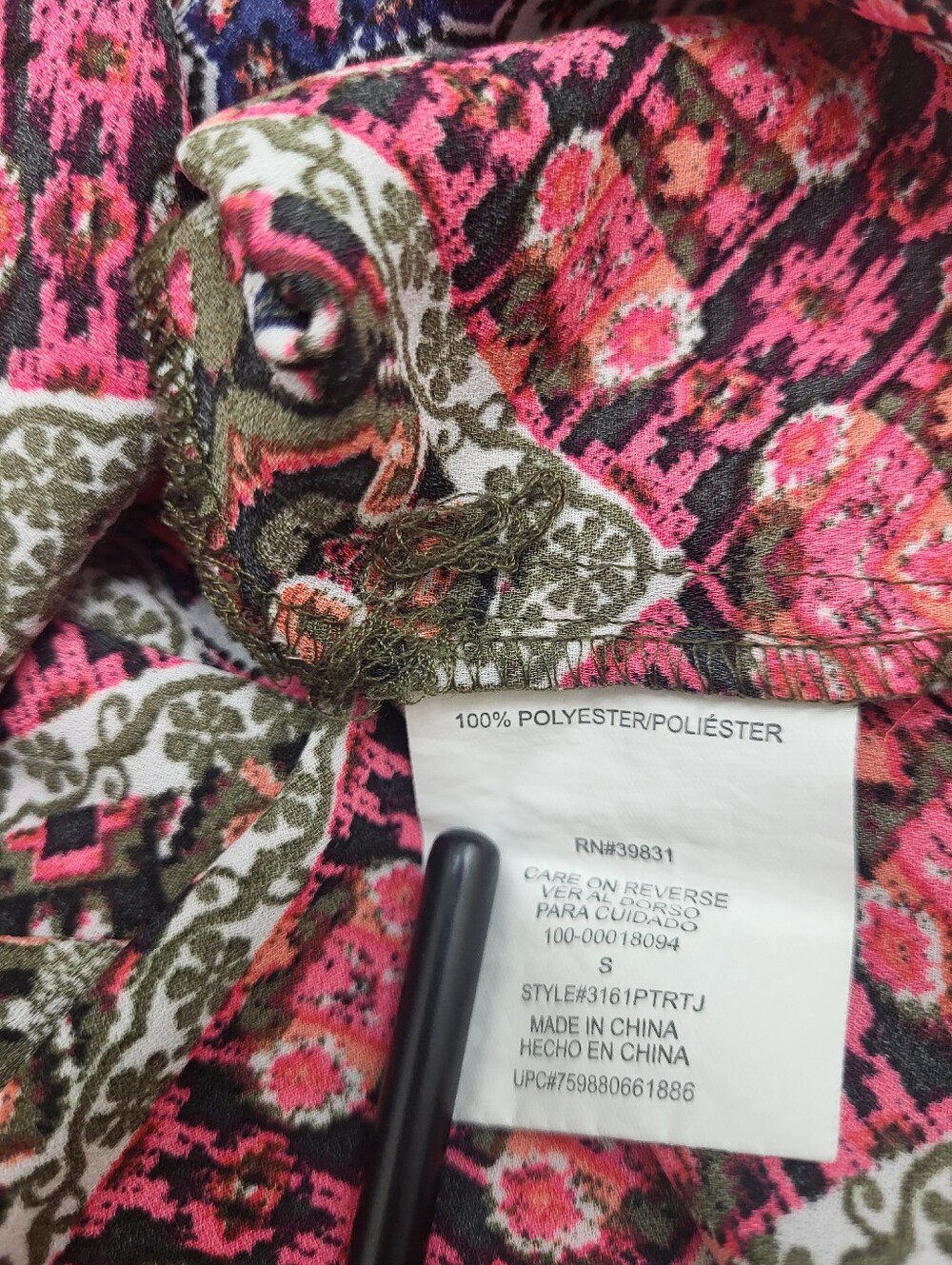 Takara Women's Multicolor Hi-Lo Sleeveless Blouse Tunic Boho Hippie Size Small - Picture 11 of 12